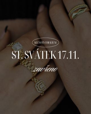 Zítra 17.11. máme zavřeno. Budeme se na Vás těšit opět v úterý od 9.00 ✨✨✨