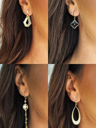 Nádherné visací náušnice ze žlutého i bílého zlata ✨🎁🎄